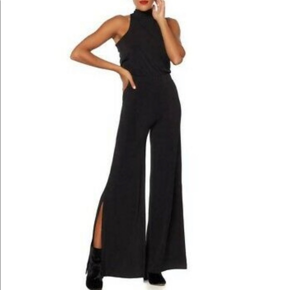 Halter Wide Leg Jumpsuit - Picture 1 of 6